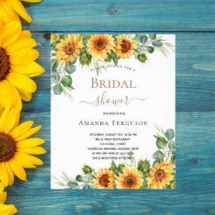 Flyer orçamento de eucalipto para flores do sol chá de p