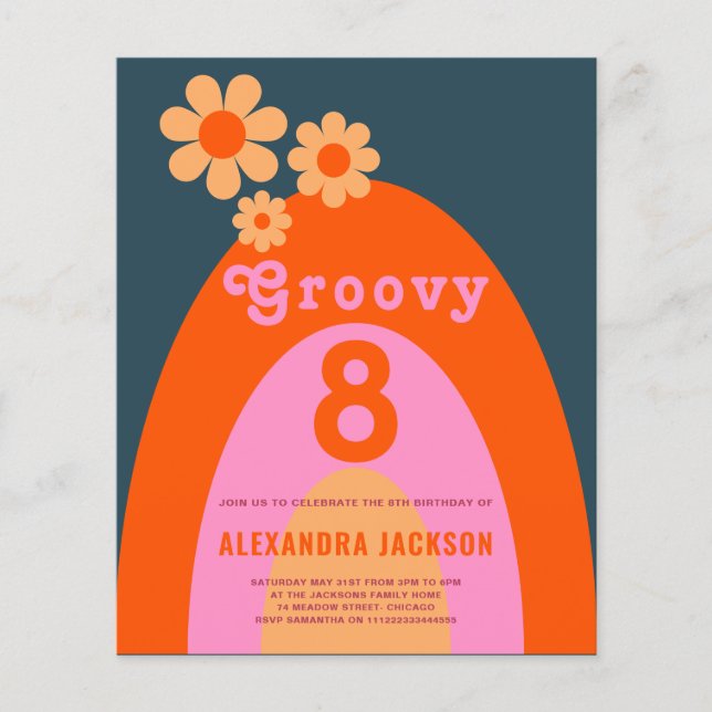 Flyer Orçamento de Festa de aniversário Retroativa do Ar (Frente)