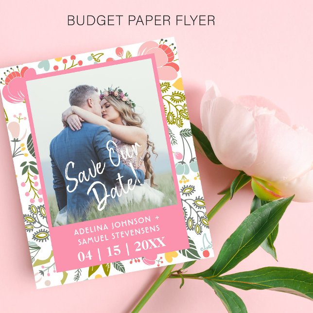 Flyer Orçamento de flores para casamento de primavera em (Criador carregado)