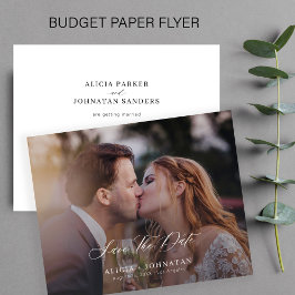 Flyer Orçamento de foto elegante roteiro casamento salva