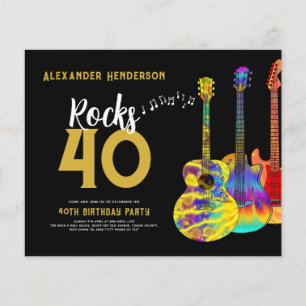 Flyer Orçamento de Rockstar para Festa de 40 Anos