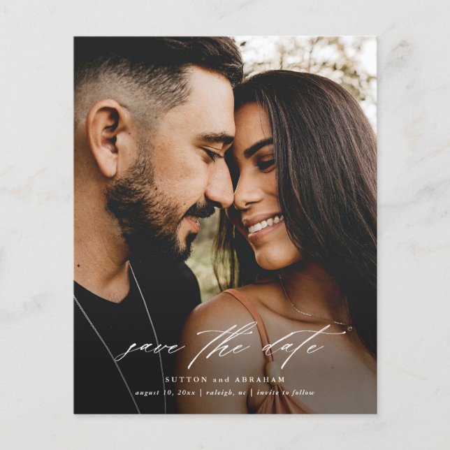 Flyer Orçamento de Roteiro de Casamento Foto Salvar a Da (Frente)