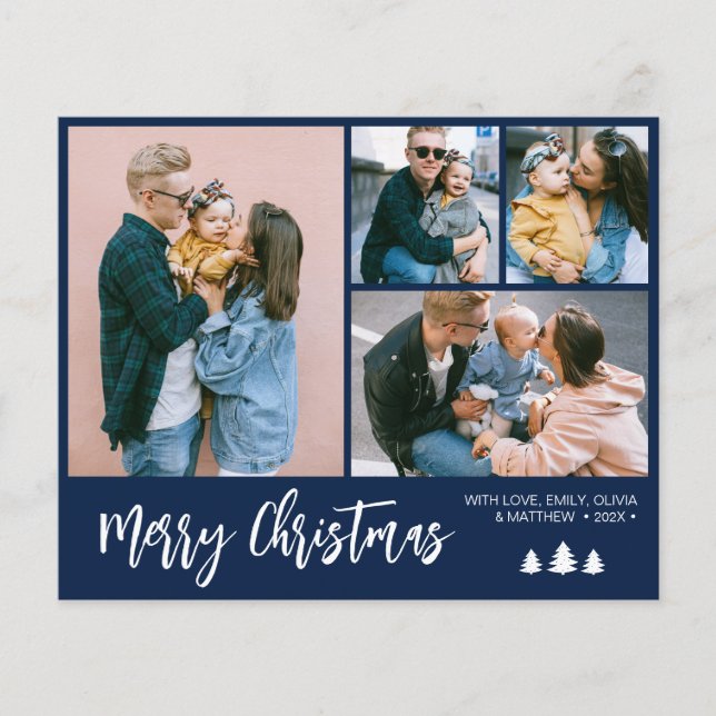 Flyer Orçamento de roteiro de colagem de fotos de Natal  (Frente)