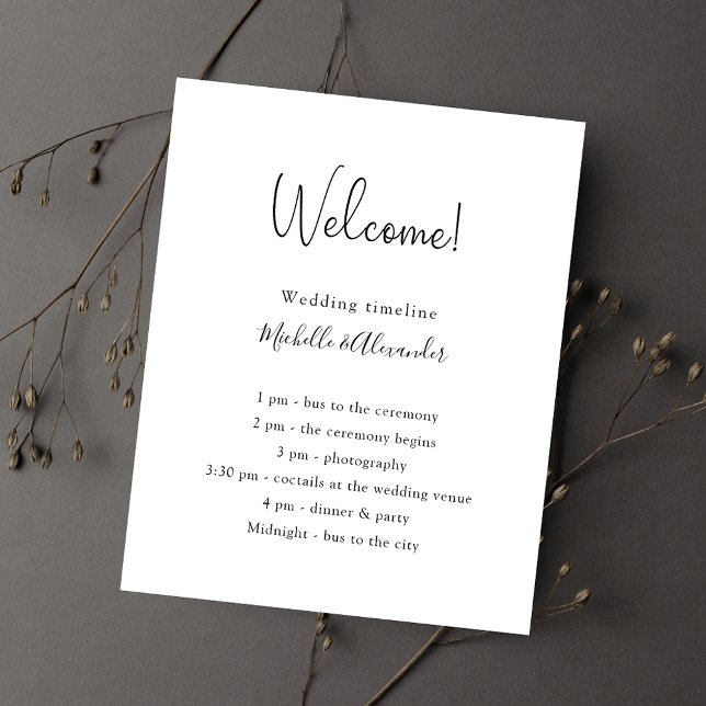 Flyer Orçamento detalhado do programa de casamento branc (Criador carregado)