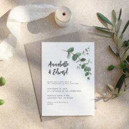 Flyer orçamento Detalhes do eucalipto de casamento e con