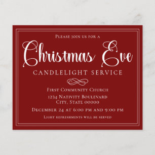 Flyer Orçamento do Serviço de Velas da Véspera de Natal 