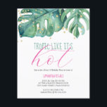 Flyer Orçamento Doce 16 Festa de aniversário Convite Lua<br><div class="desc">Trópico de orçamento, como se fosse um doce e quente convite de 16 anos... tem uma borda superior das minhas folhas originais de palma de monstera em tons de verde e turquesa. Os detalhes do seu partido estão definidos em uma letra de estilo e tipografia de script de tendência. Personalize...</div>