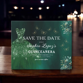 Flyer Orçamento Dourado Quinceanera Salve a Data
