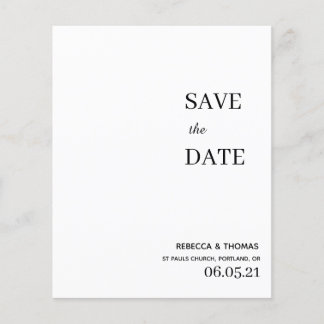 Flyer orçamento elegante sem foto salvar a data