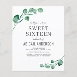 Flyer Orçamento Eucalyptus Doce Dezesseis Convites de fe