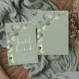 Flyer Orçamento Eucalyptus Sage Green Bridal Brunch