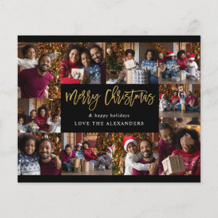 Flyer Orçamento Feliz Natal 10 Foto Múltipla - Dourado