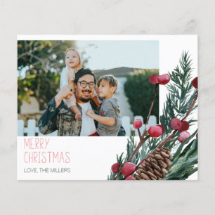 Flyer Orçamento Feliz Natal Frutas e Pinheiro Foto