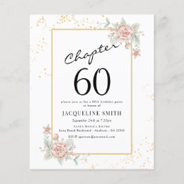 Flyer Orçamento Floral 60º Convite de Aniversário