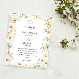 Flyer Orçamento Floral Branco Daisy