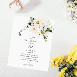 Flyer Orçamento Floral Branco Daisy V2