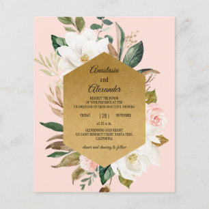 Flyer Orçamento/Flores Convite de casamento. Convite Fly