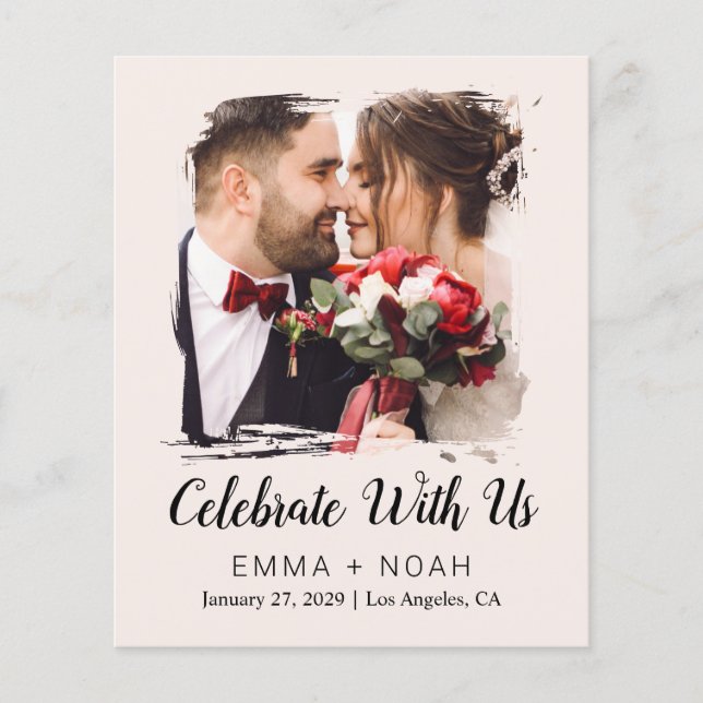 Flyer Orçamento Foto Casamento Creme  (Frente)