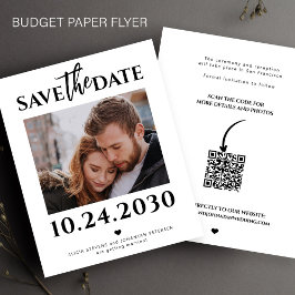Flyer Orçamento foto moderna Código QR casamento salvar 