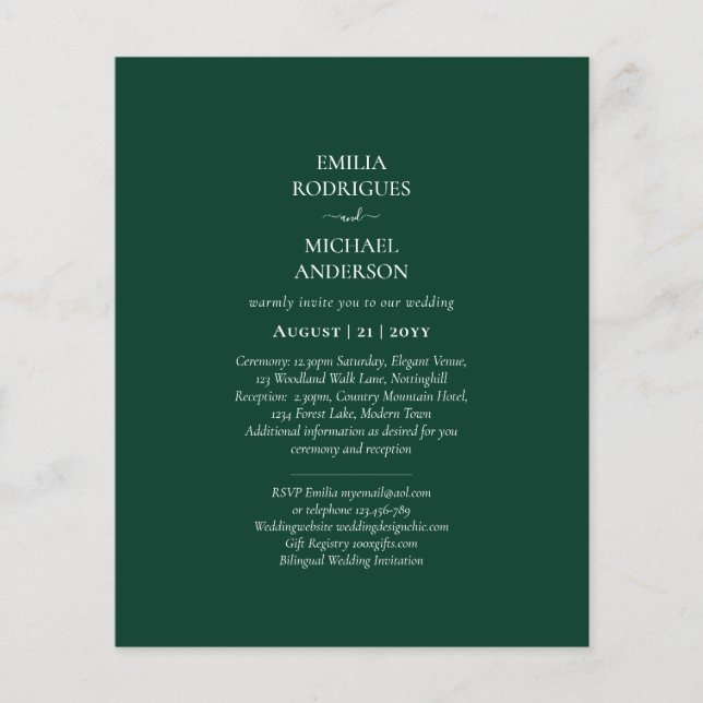 Flyer ORÇAMENTO FOTOGRÁFICO Casamento Verde Esmeralda Mo (Frente)