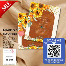 Flyer ORÇAMENTO Girassóis Grama Pampas Terracota Casamen
