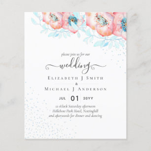 Flyer ORÇAMENTO Hellebore Turquesa Floral de Pêssego Ca
