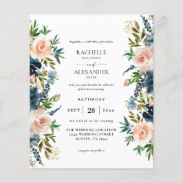 Flyer Orçamento Marinho Dusty Blue & Pink Blush 1 Casame
