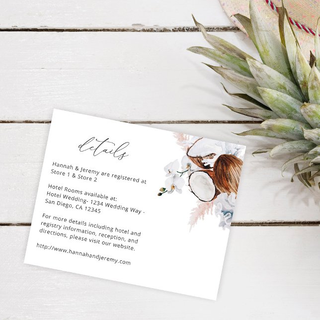 Flyer Orçamento MOD Coco Coral e Detalhes Florais Branco (Criador carregado)