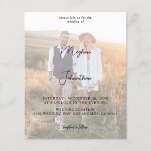 Flyer Orçamento Moderno de Foto Vertical de Casamento 11