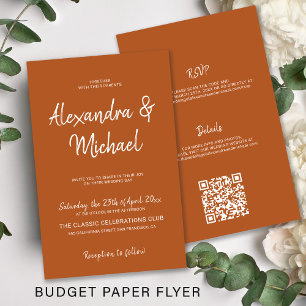 Flyer Orçamento moderno tudo em um convite de casamento