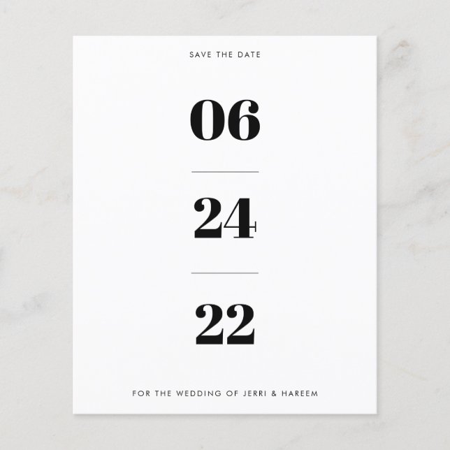 Flyer Orçamento Não Fotográfico Salvar a Data (Frente)