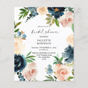 Flyer Orçamento Naval & Azul Poeira, Festa de Chá de Beb