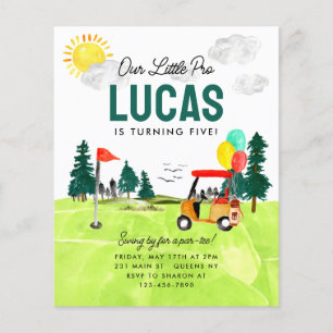 Flyer Orçamento Nosso Pequeno Pró-Teto Crianças Golfe An