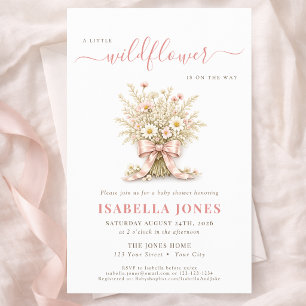 Flyer Orçamento para Chá de Bebê com Campo de Flores Sil