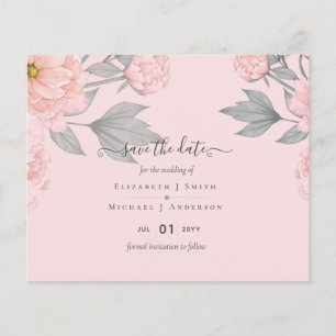Flyer ORÇAMENTO  PEONIAS Rosa Sage Pêssego Casamento