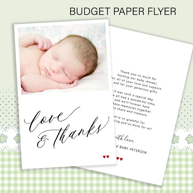 Flyer Orçamento personalizado foto de bebê amor agradeci (Criador carregado)