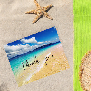 Flyer Orçamento Praia e Oceano Obrigado