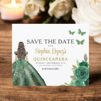 Orçamento Princesa Verde Quinceañera Salvar Data
