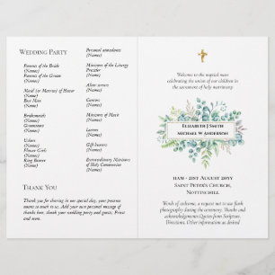 Flyer ORÇAMENTO Programa de Missa de Nupcias Católicas d