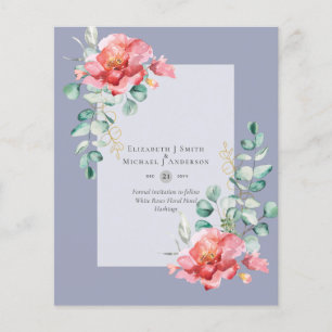 Flyer ORÇAMENTO RESERVE A DATA - Rosas Brancas Floral