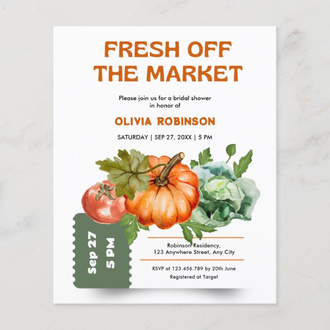 Flyer Orçamento Retirado do Convite para Chás de panela  (Frente)