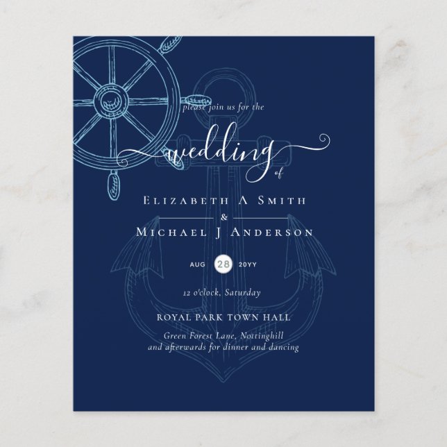 Flyer ORÇAMENTO  Roda de Navio Náutico Casamento (Frente)