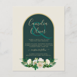 Flyer ORÇAMENTO RODAS brancas Florestas Casamentos no in