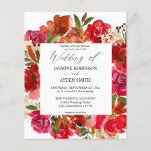 Orçamento Rosa Vermelha e Floral Branco 1 Casament