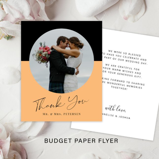 Flyer Orçamento roteiro simples foto casamento obrigado (Criador carregado)