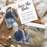 Flyer Orçamento Salva a Data Imagem Minimalista Elegante<br><div class="desc">Imagem minimalista e moderna do orçamento Salve o Cartão-postal de Casamento de Data. O cartão de convite para salvar a data inclui a tipografia moderna de script com letra manuscrita com um design chic e simples ao qual você pode adicionar sua fotografia personalizada de noivado.</div>