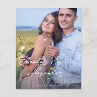 Flyer Orçamento Salvar a Data Nomes Modernos Foto Vertic