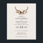 Flyer Orçamento terracotta floral stag convite para o ca<br><div class="desc">Convite de casamento botânico russo para flores e escadas,  e cartão detalhado. Com lindos detalhes de cor-de-água,  cor-de-rosa e verde-sábio,  eucalipto. Este convite de casamento moderno certamente define o estilo para o seu grande dia.</div>