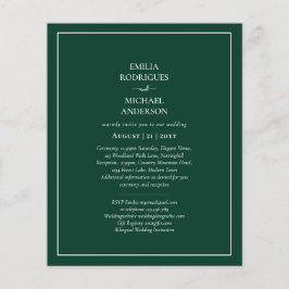 Flyer ORÇAMENTO Texto Monocromático Verde Esmeralda