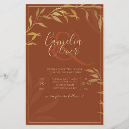 Flyer Orçamento Tudo-em-1 Terrracota Rústico BODAS DE OU
